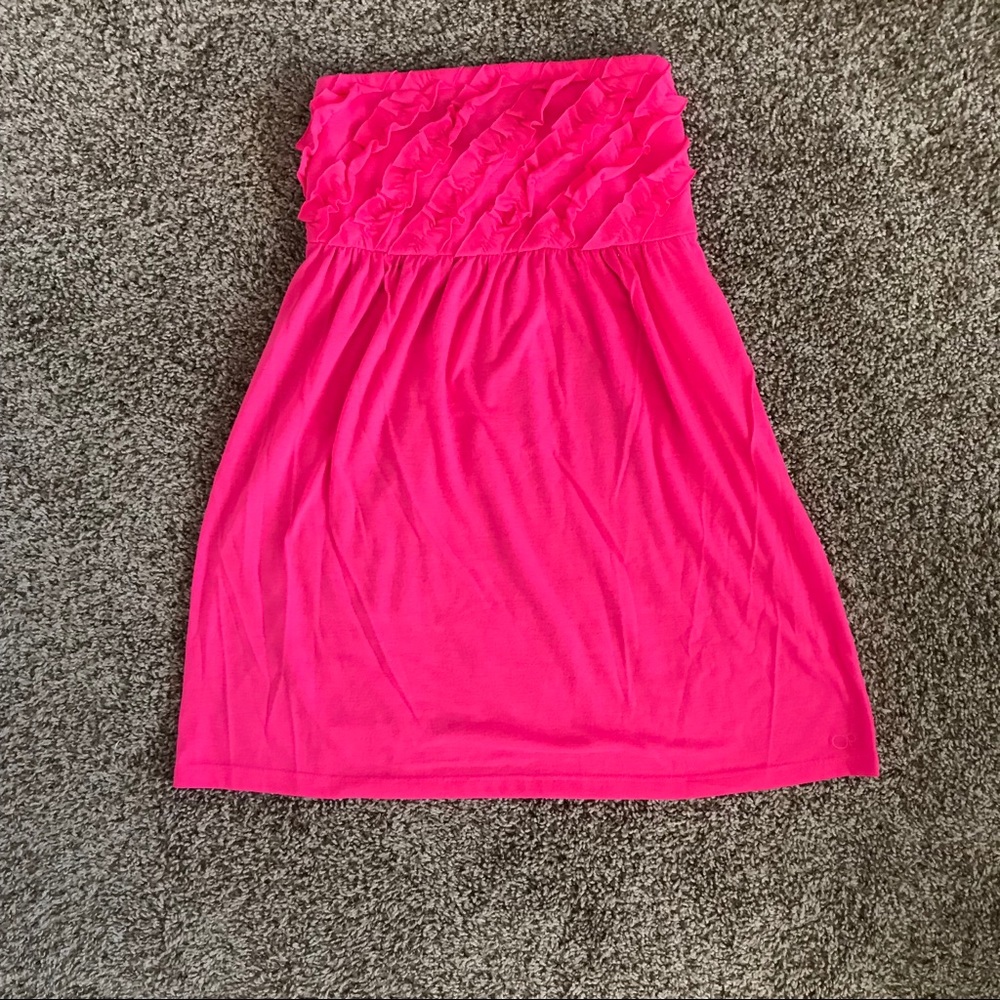 Op Pink Strapless Bathing Suit Cover Up/Dress